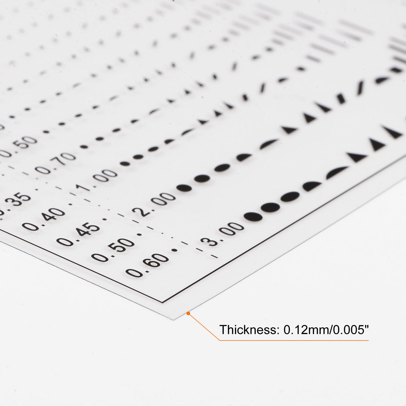 Amazon.co.jp: uxcell 高精度SECサイズ推定チャート 115x95mm 透明度