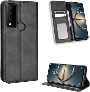 QiongNi Case for TCL 30 XE 5G T767W Case Cover,Case for TCL 30 XE 5G Leather Case,Case for TCL 30 V 5G T781S Case Flip Pu Leather Cover Black