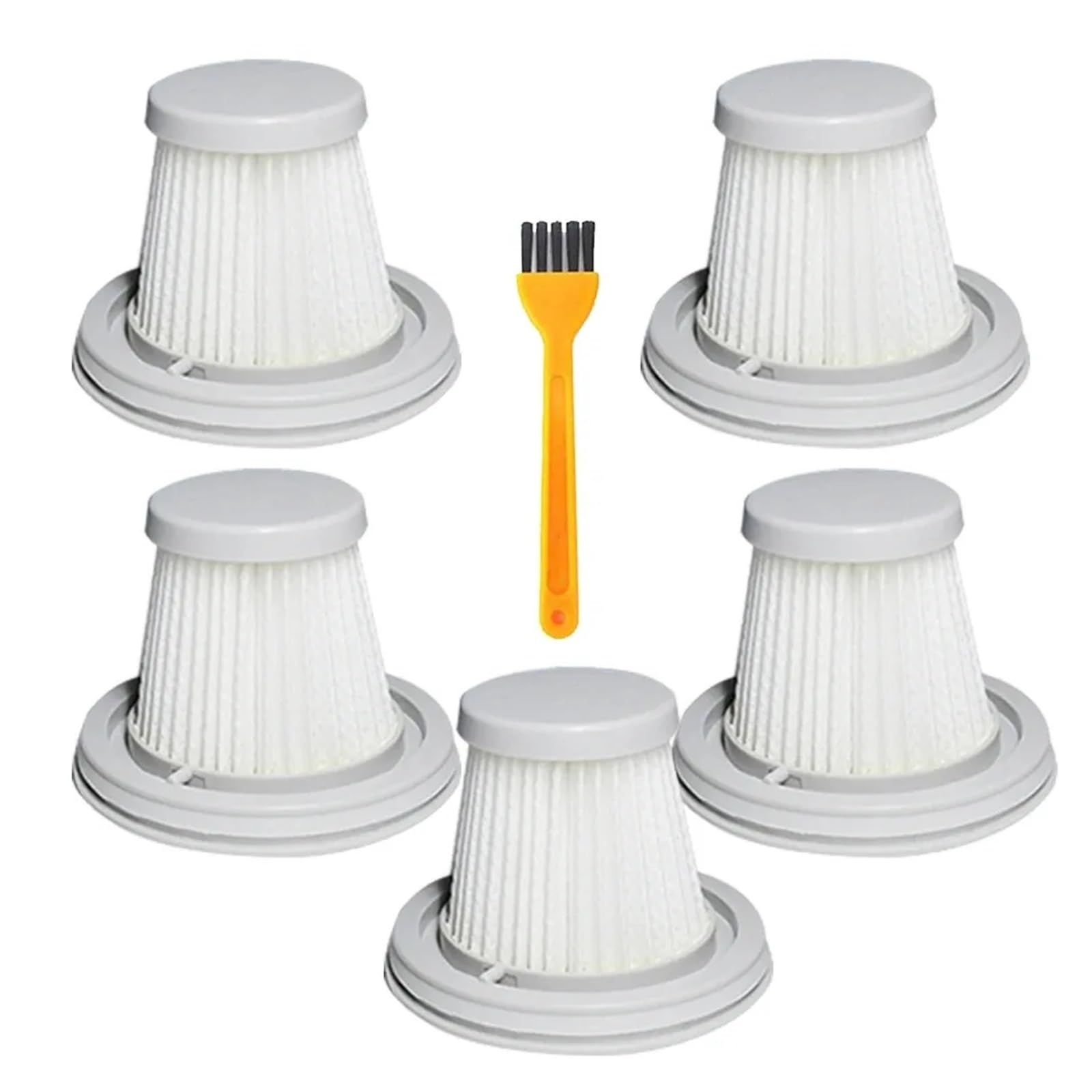 Kicici Hepa Filter And Cover Compatible With Xiaomi Mijia Handy Vacuum Cleaner SSXCQ01XY H13 Spare Parts Home Car Mini Wireless Replacement Parts(5 Filter)