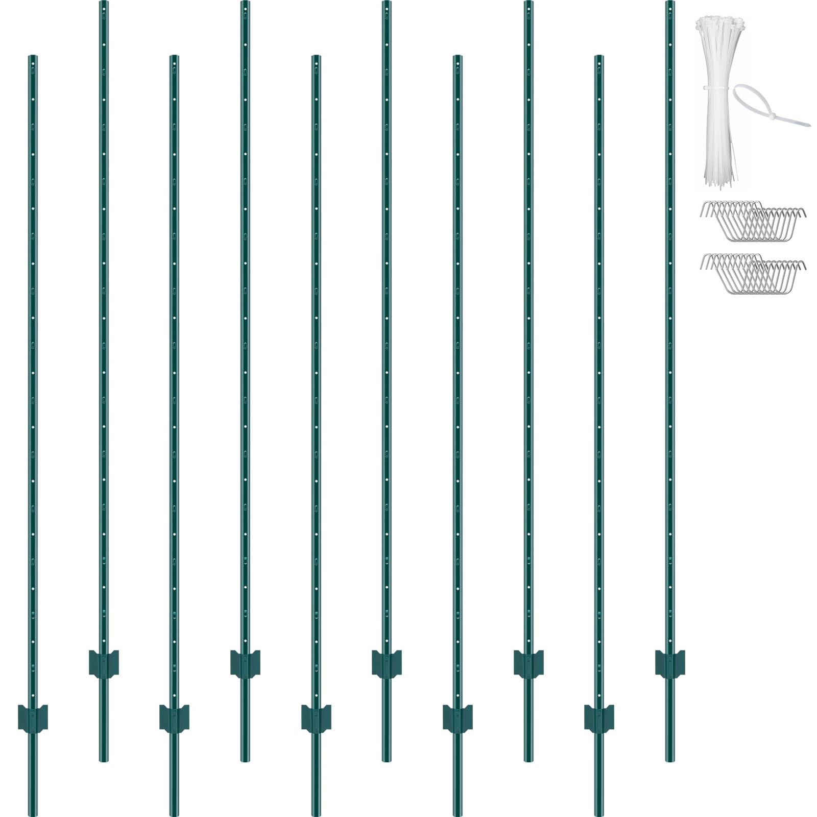 VEVOR 7 ft U-Channel Metal Fence Post