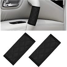Hovom 2PCS Car Inside Door Handle Protector, Soft Velvet Auto Grab Handle Cover, Anti-Scratch Vehicle Inner Door Pull Handles Protection & Decoration, Universal Interior Car Accessories Black