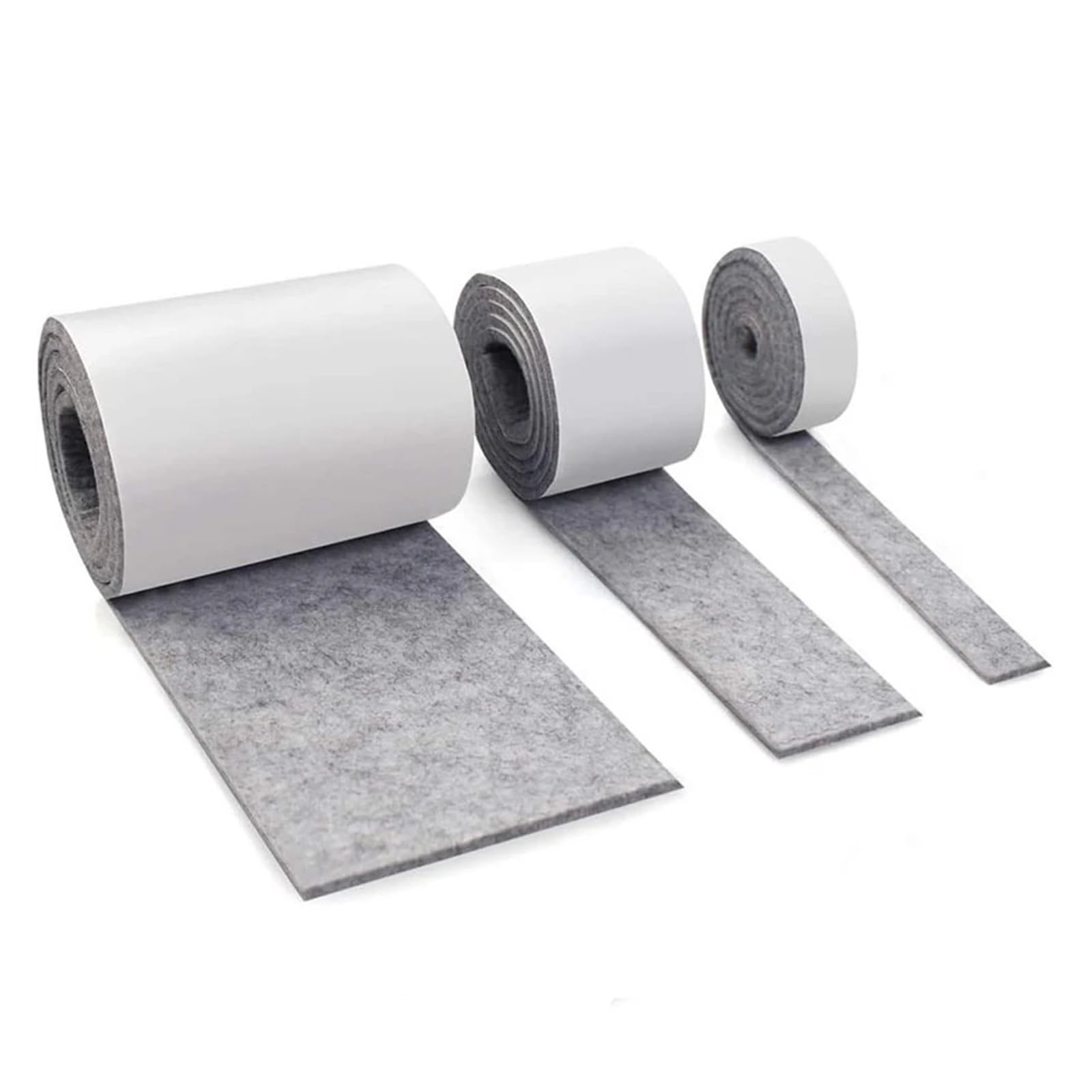 Protector de muebles de fieltro Paquete de 3 almohadillas protectoras fieltro 2/5/10x100cm, cubierta almohadilla pie autoadhesiva, amortiguador, alfombrilla silenciosa, protectora for suelo sofá(GRAY)