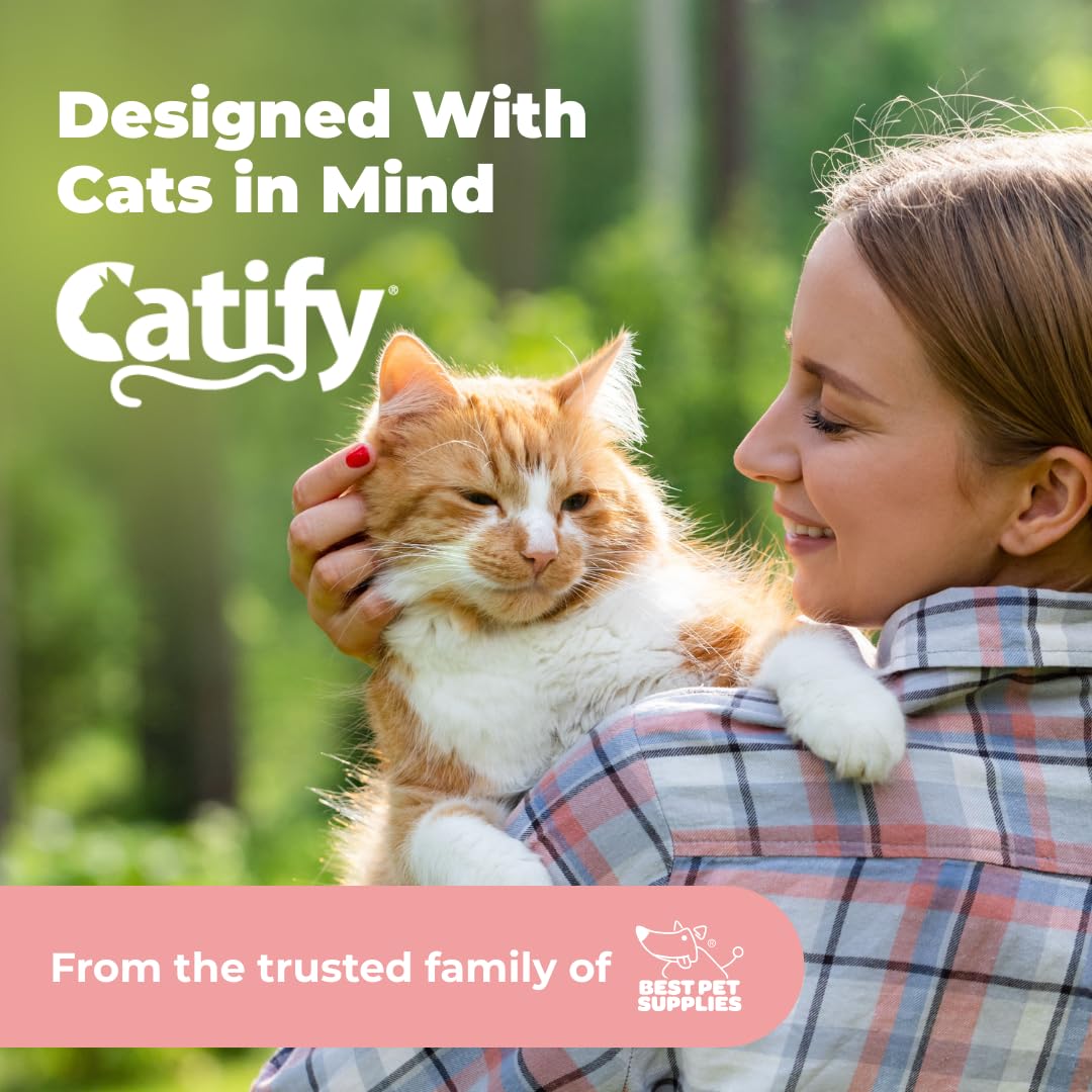 Catify Grimp 'n' Griffoir Vertical de qualité supérieure avec Corde en sisal, Jouet pour Chat, griffoir Durable pour Chatons et Chats Adultes, Gris
