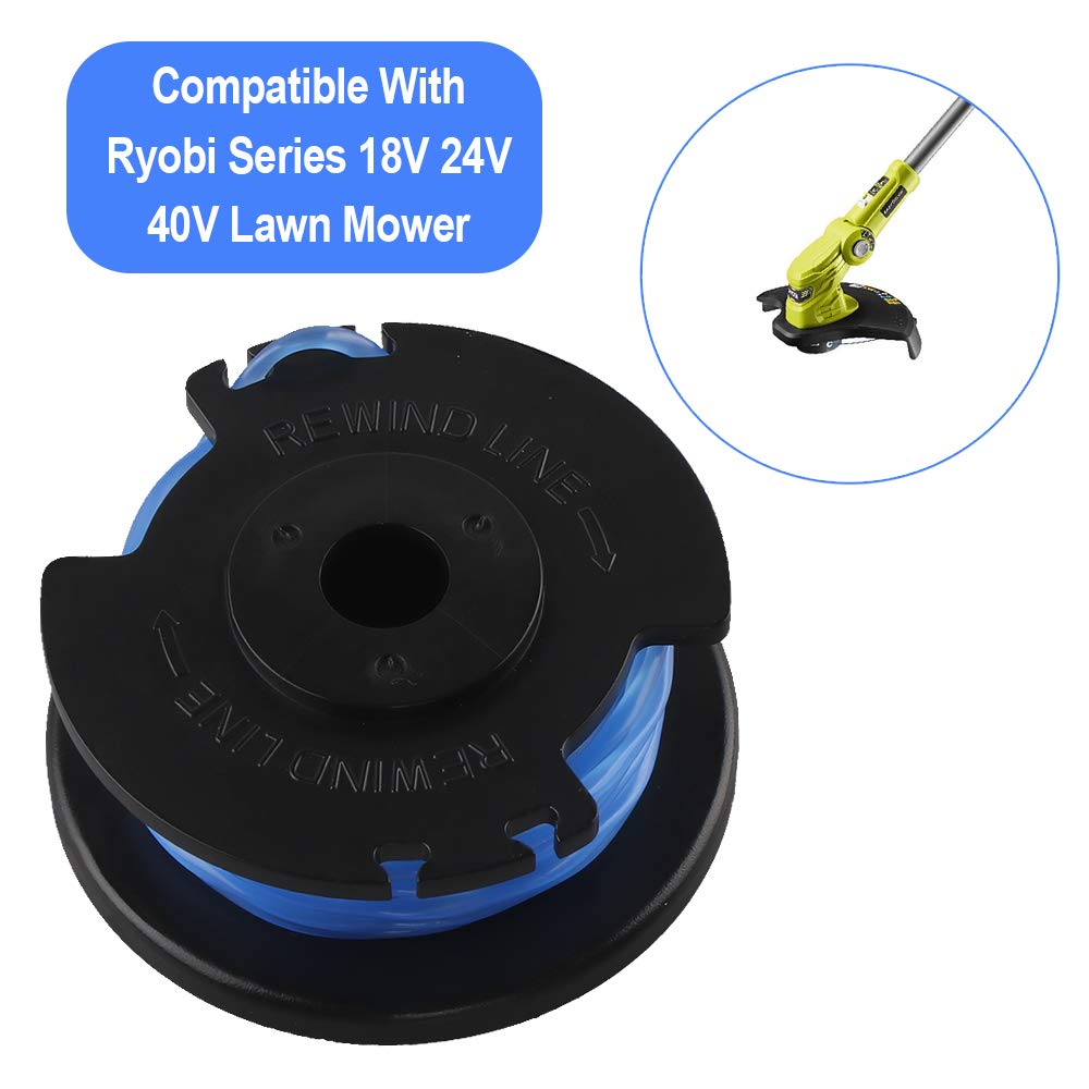 Gekufa Rasentrimmerspulen Für Ryobi – 6 Stück Ersatzspulen Mit 1,65 Mm Faden, Autofeed Kompatibel