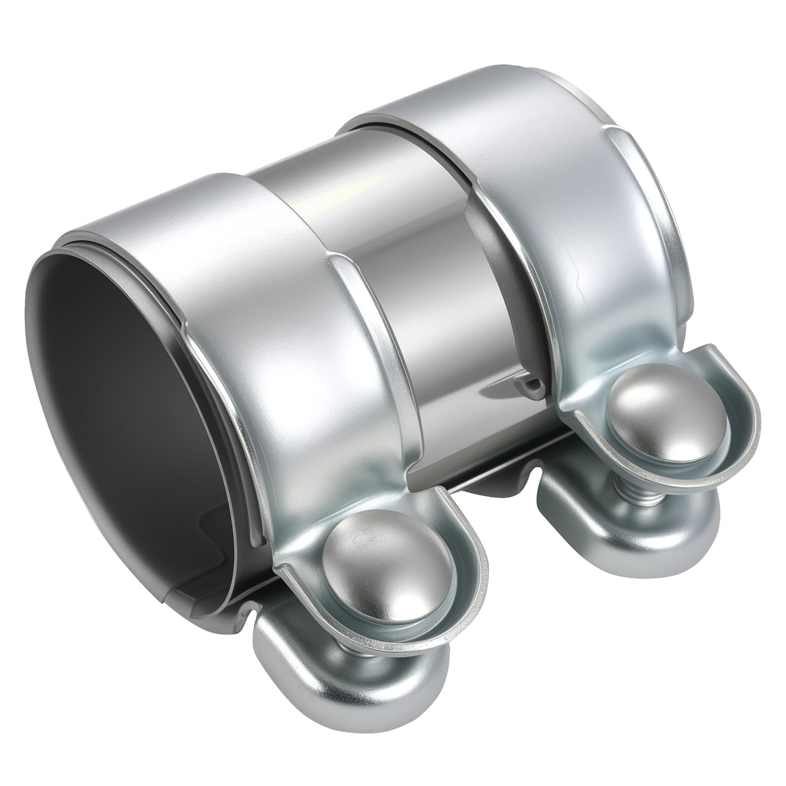 1 Pz Morsetto per Scaricos Auto, 60 mm Fascetta di Scarico in Acciaio Inox, 60 mm x 95 mm Morsetto per Tubo di Scarico Doppio, Morsetti per Tubi Giunto Marmitta