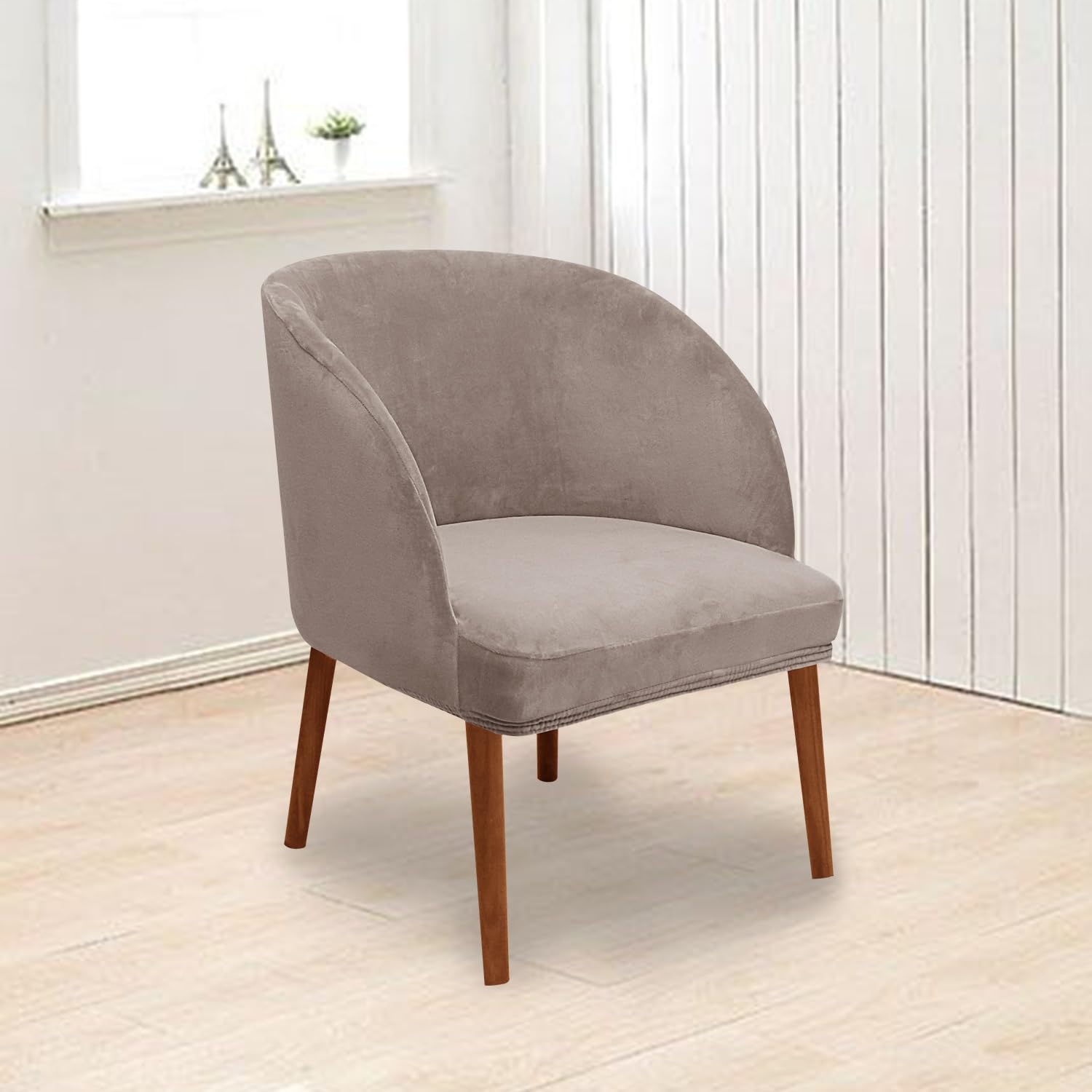 Coprisedia Elasticizzati Con Schienale Rotondo - 1/2/4/6 Pezzi In Tessuto Jacquard Lavabili Per Sala Da Pranzo E Cucina