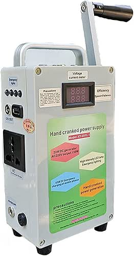 150W Hand Crank Generator,Power Bank,High Power Portable Generator Emergency,USB Charger