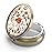 Pill Case Pill Box with Mirror Retro 3 Compartment Small Pill Case for Purse or Pocket Bronze Small Roud Pill Box or Vitamins, Fish Oil, Supplements, Pill Containe Travel GiftsRetro Red Flowers