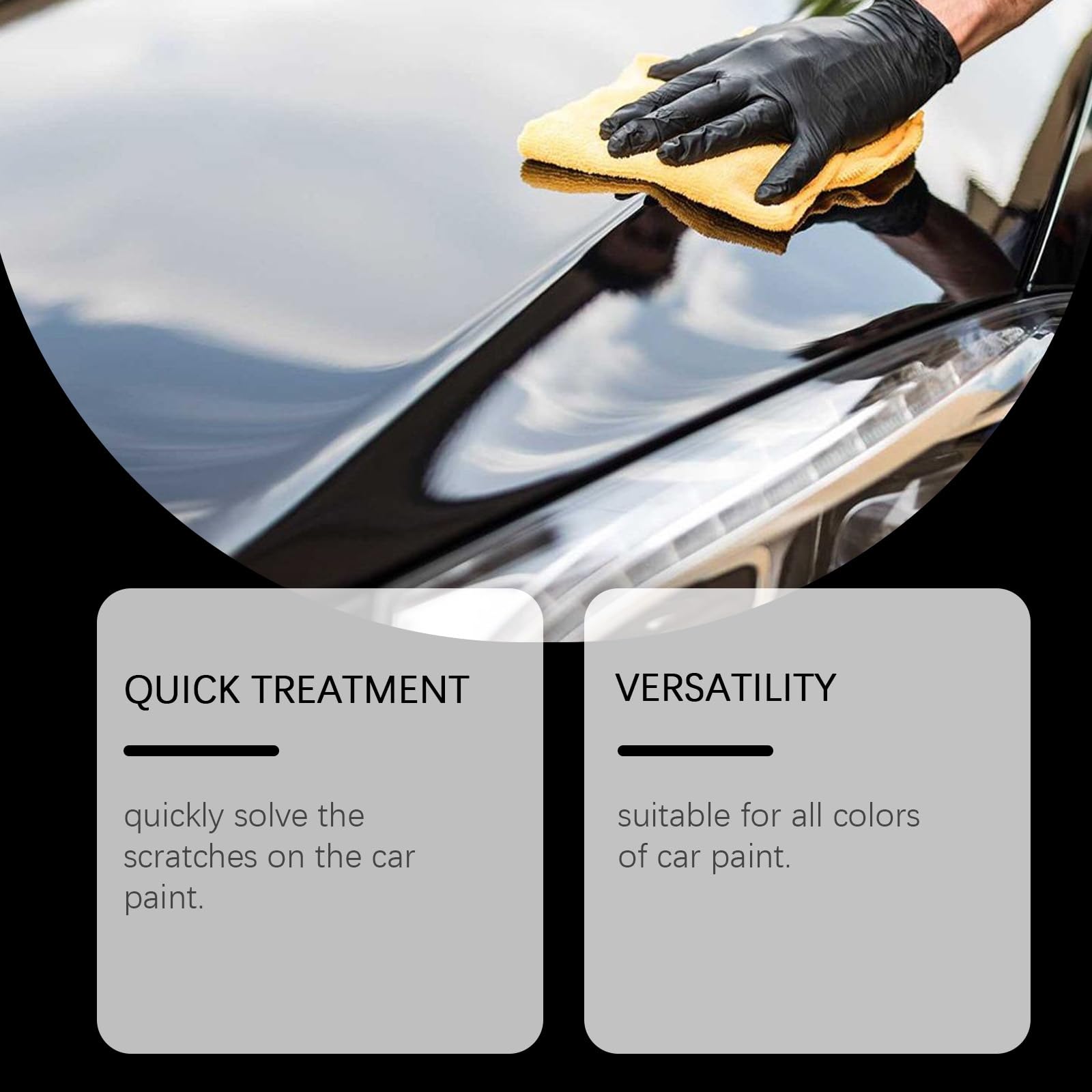 Car Scratch Remover, Car Paint Scratch Repair, Scratch Remover for Vehicles, with Polish Cloth & Sponge, Tiefenpolitur gegen Schrammen, für Cars Verschiedene Oberflächen Quick Effect Coating Agent, 5