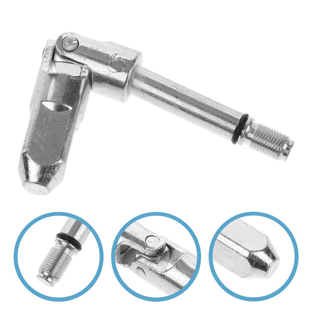 SHINEOFI Accessoires pour Cric Hydraulique Horizontal 2pcs Flexible Design Axe Cardan en Acier Contrôle la Chute et Réglage D'angle
