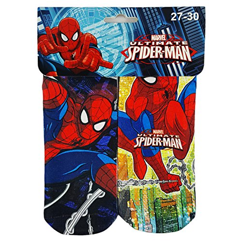 Marvel - Calcetines cortos - para niño Multicolor Spider Man (Pack 2) 31/34 EU