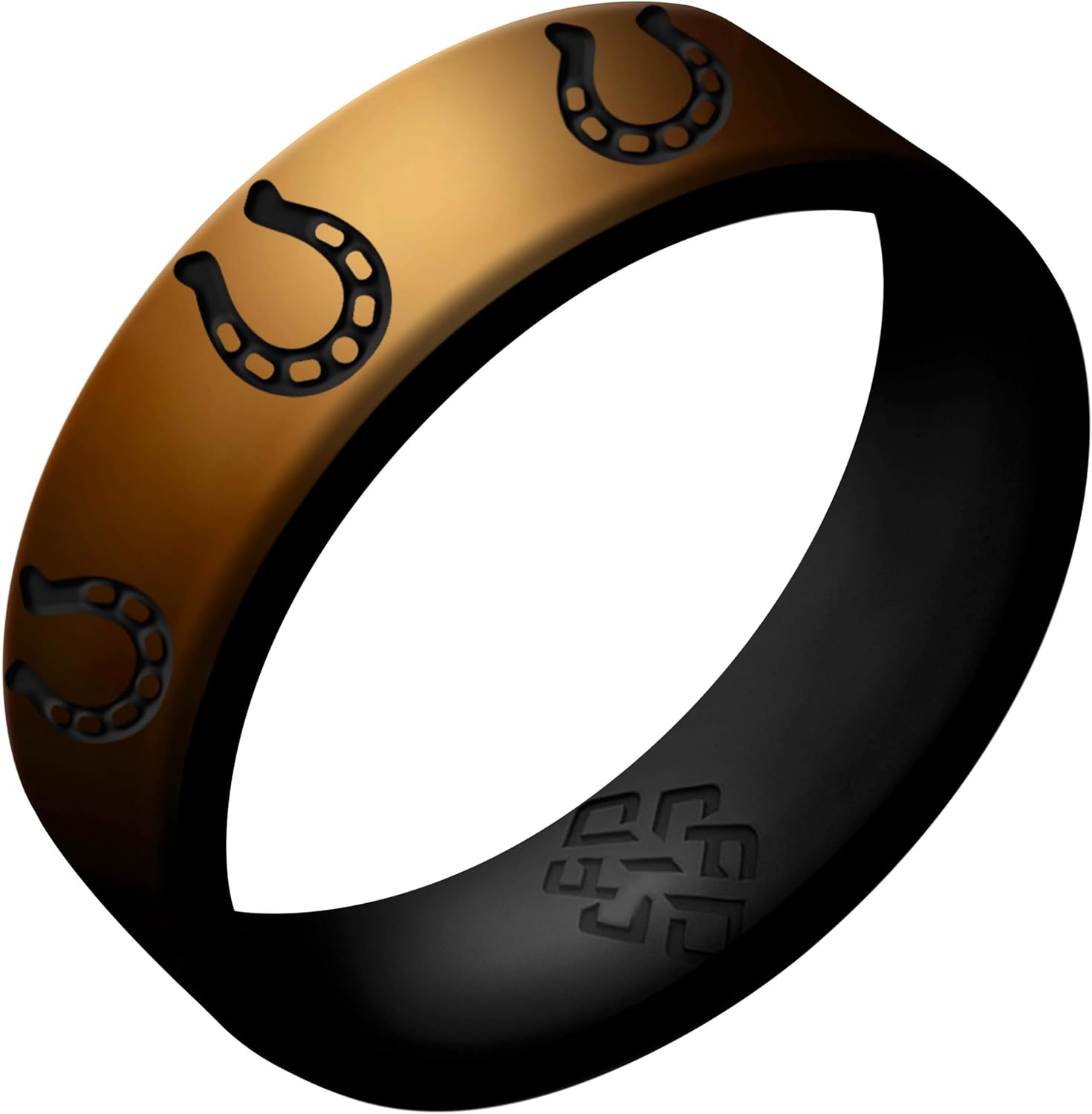 Knot Theory Horse Silicone Ring Men and Women Dual Layer Breathable Comfort Fit Wedding Engagement Band