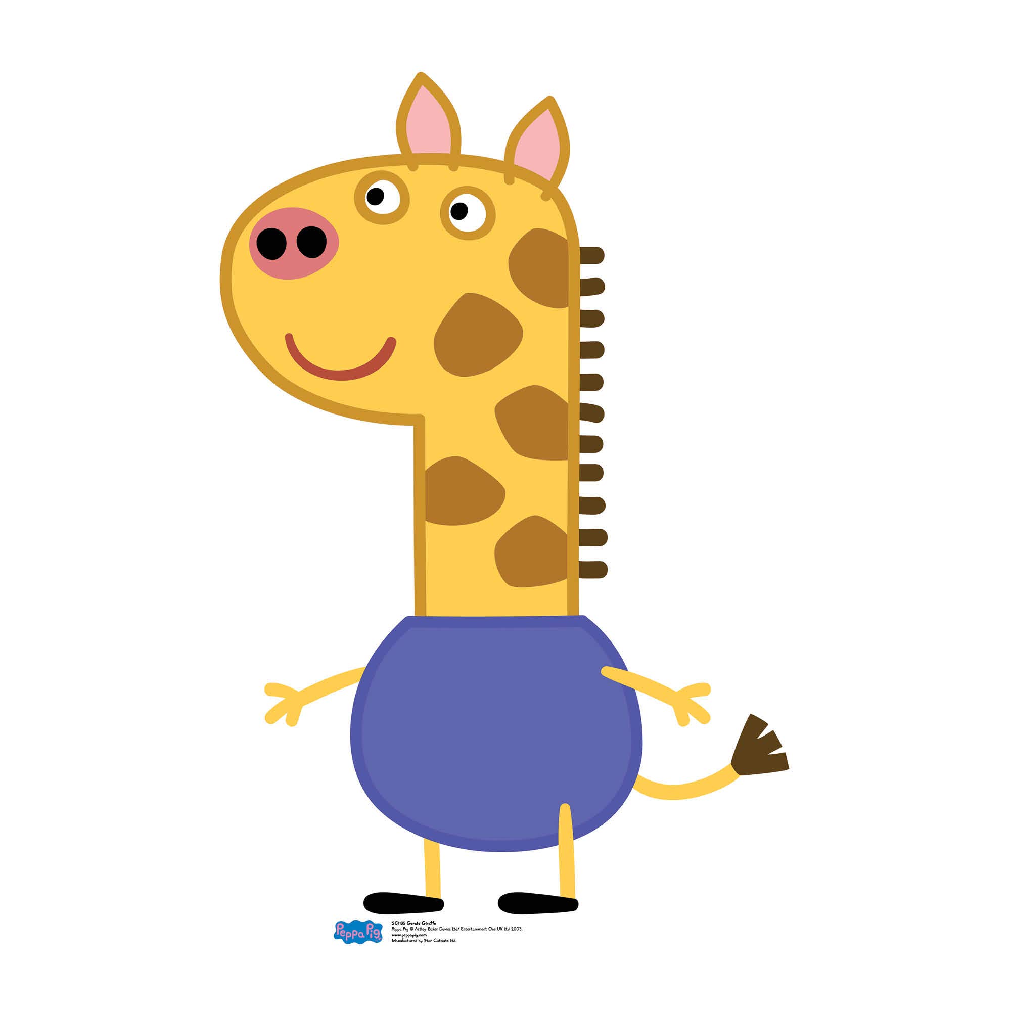 Star Cutouts Official Gerald Giraffe (Peppa Pig Party) Cardboard Cutout