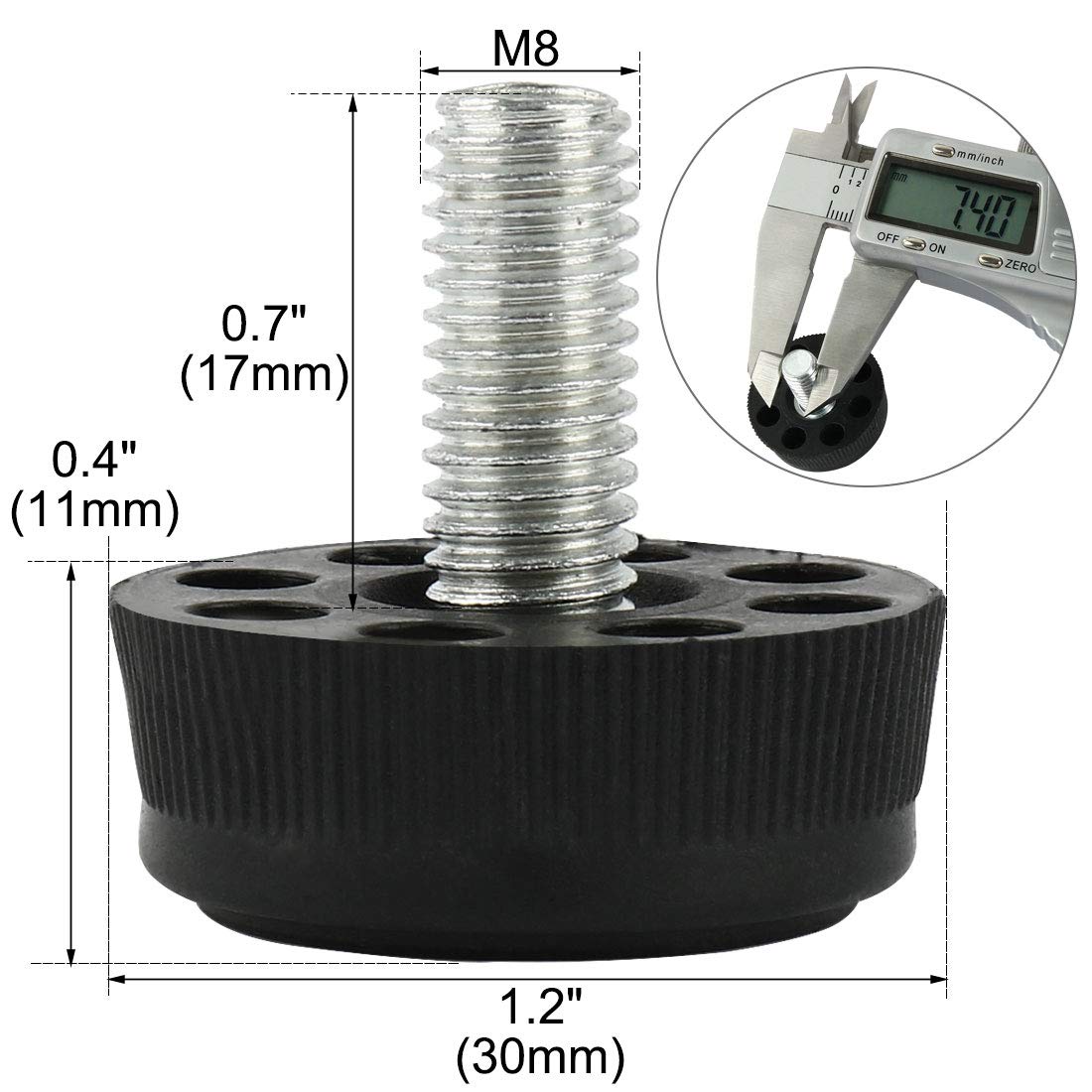 Sourcingmap 40pcs Pieds De Nivellement Meuble Réglable Pied