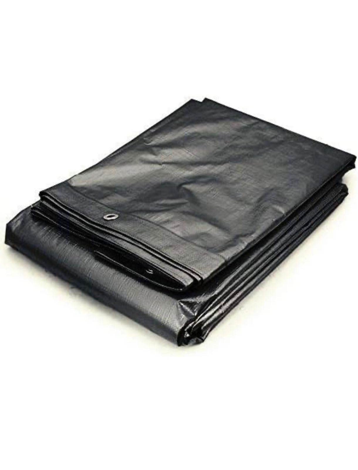 Waterproof Tarpaulin Sheet, 15x15 Feet, 170 GSM, Black, UV Resistant, Heavy Duty, Tear-Proof, Reusable with Eyelets for Roof, Outdoor, Camping & Vehicle Use-image-41