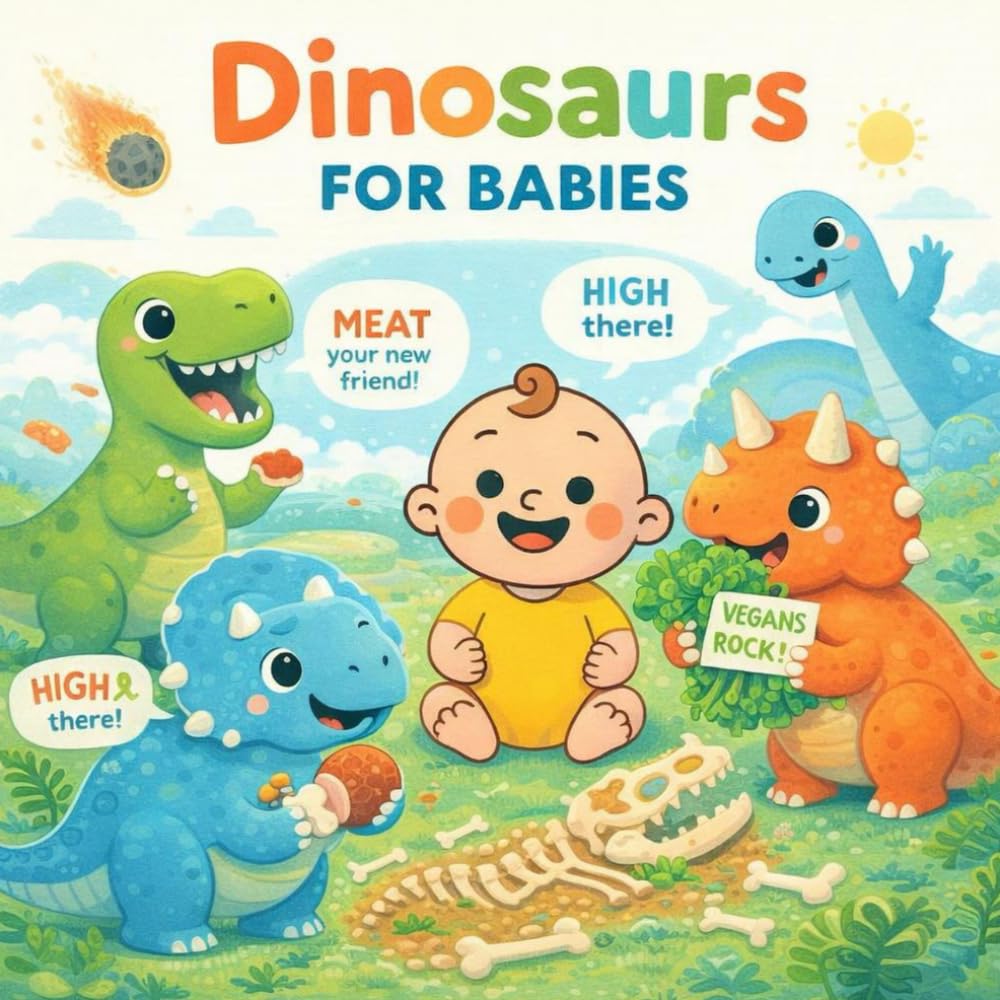 Dinosaurs For Babies: A Sweet Rhyming Bedtime Dinosaur Book for Toddlers and Preschoolers (T-Rex, Triceratops, Brontosaurus, and Giggles) (Grown-Up Lessons for Little Minds)