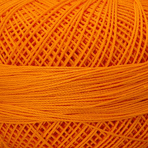 Hilo de algodón Lizbeth 210 yardas 25g naranja brillante miniatura 2