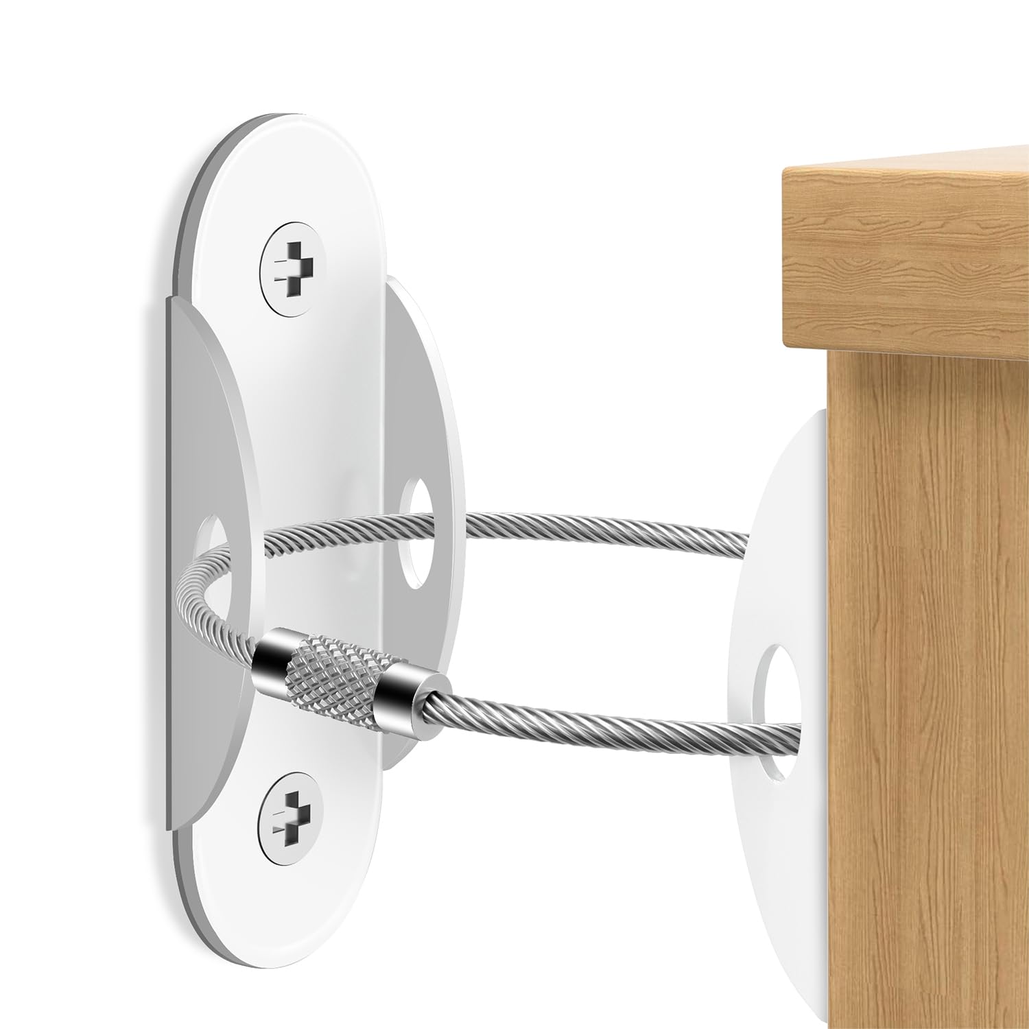 RORMGO Anti Tip Furniture Anchors (6 Packs) Furniture Anchors for Baby Proofing, Earthquake Straps for Furniture Dresser Wall Safety Anchor Furniture