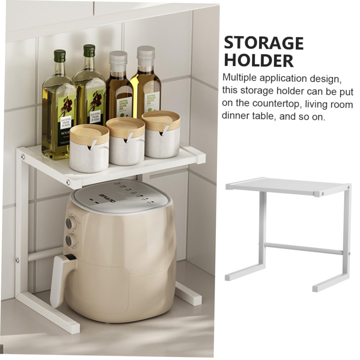 Cabilock Soporte Metálico Diseño Estable y Firme para Microondas y Horno de Acero al Carbono para Organización en Encimera de Cocina