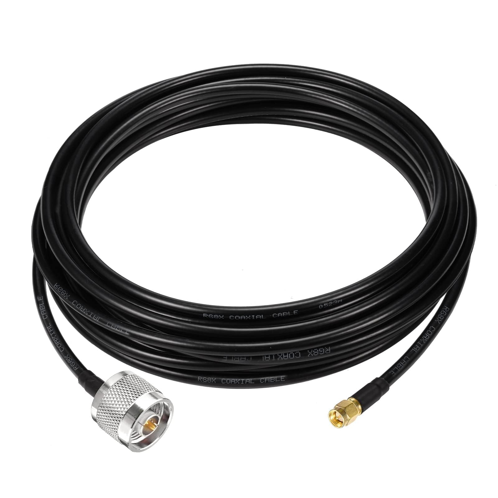 SUPERBAT Câble N vers SMA de 7,6 m, faible perte RG8x mâle N vers SMA mâle, câble résistant aux intempéries pour antenne radio 3G/4G/LTE/5G/WiFi/ADS-B ou pare-lumière, etc.