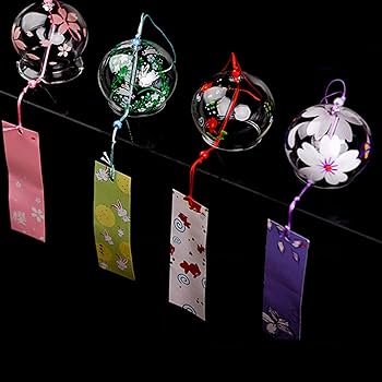 Amazon.co.jp: ガラス風鈴 金魚 さくら 桜 4点セット 10点セット