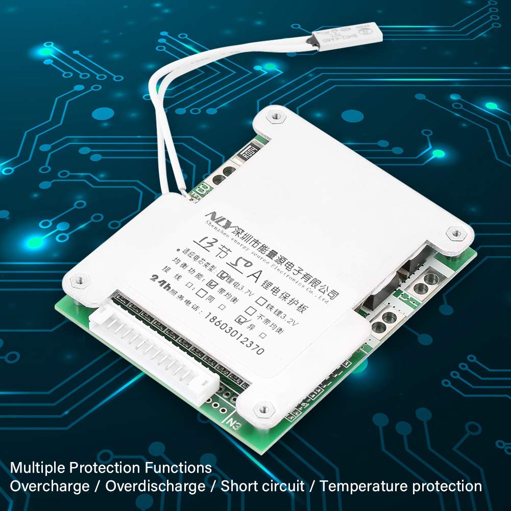 Karta ochronna akumulatora litowego PCB Panel ochronny akumulatora 13S 50A z wyważonym modułem ochrony przed zwarciem