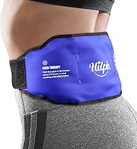 Hilph Ice Pack for Lumbar Pain Relief, Reusable Back Ice Belt, Hot and Cold Therapy for Spine and Coccyx Pain – Blue