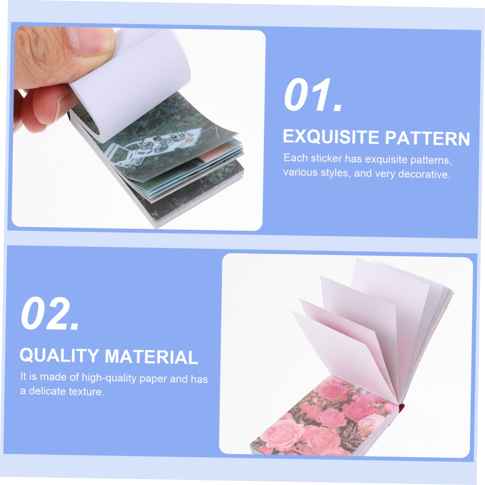 STOBOK 18sets Adesivi Decorativi Per Scrapbook e Diario Stickers Fai Da Te Per Decorare Biglietti Album e Taccuini Facili Da Applicare Design Eleganti Per Esperienza Unica