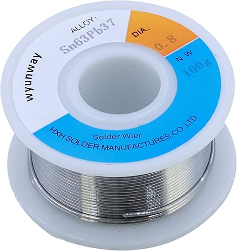 Miniatura 3 de Alambre de soldadura 6337 estañoplomo con núcleo de colofonia de fundente para soldadura eléctrica peso neto (0.031 in3.53 oz (0.22Lb))