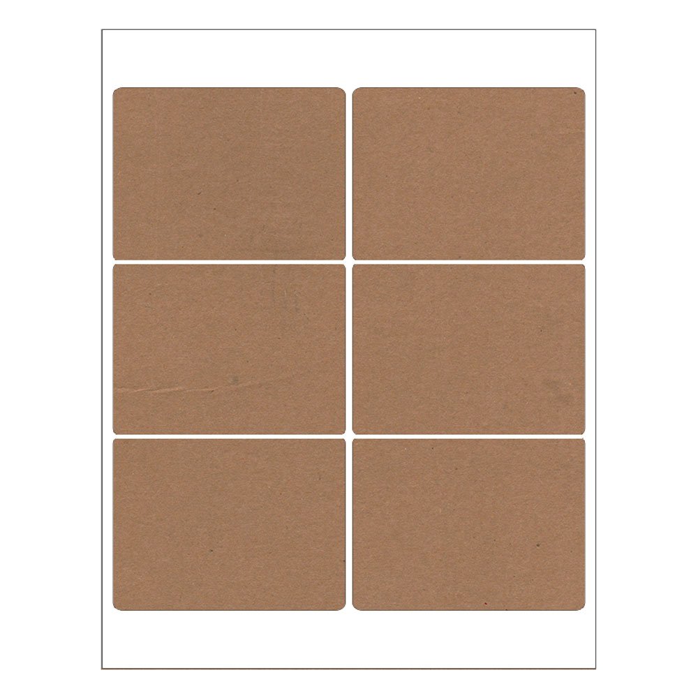 Amazon.com : 30 Large Beer Bottle Kraft Printable Labels, 4x3 inches ...