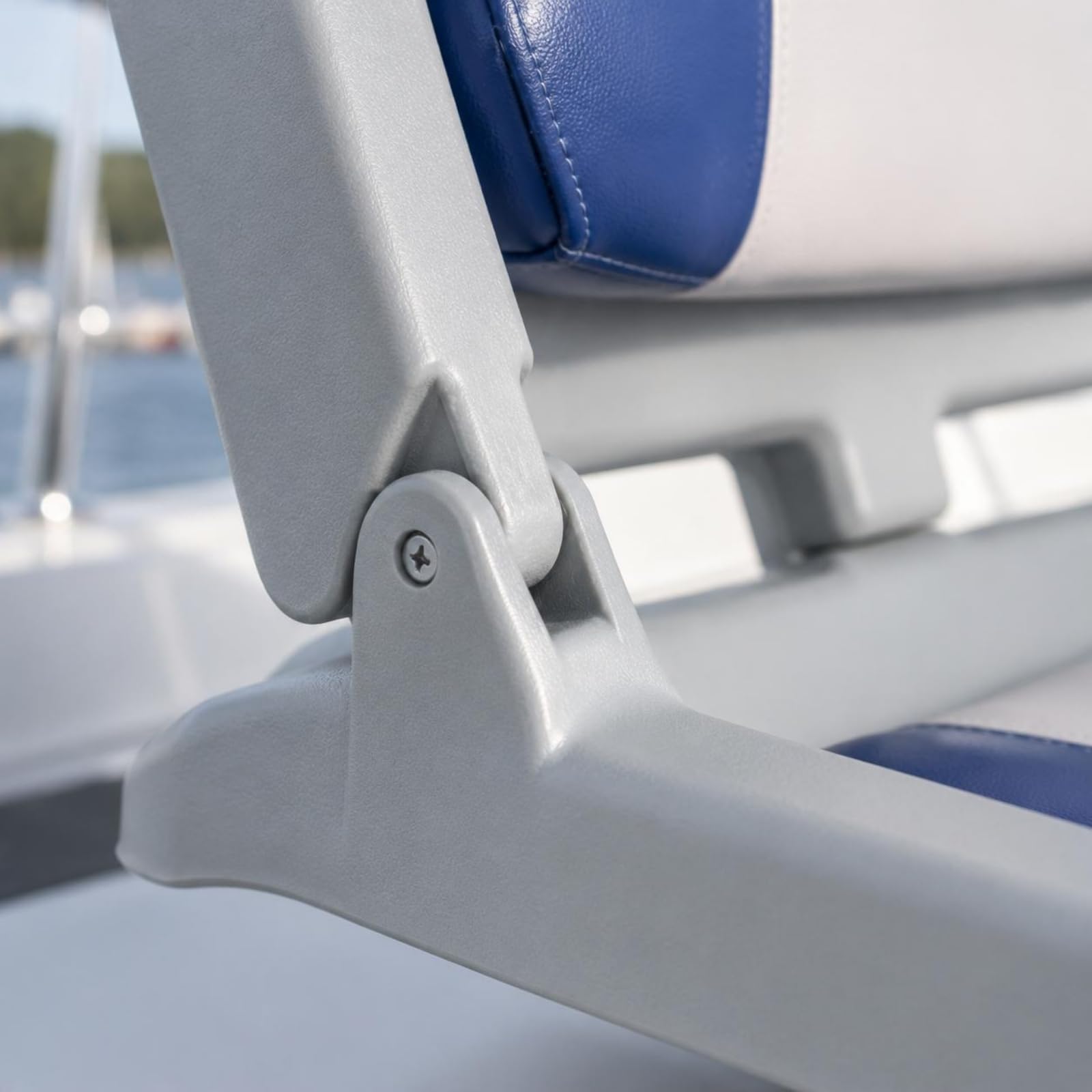 Sedile da Barca Pieghevole con Schienale Imbottito E Rivestimento in Pelle Pvc per Uso Marino su Barche E Pescherecci Adatto per E Ponte, color to 1