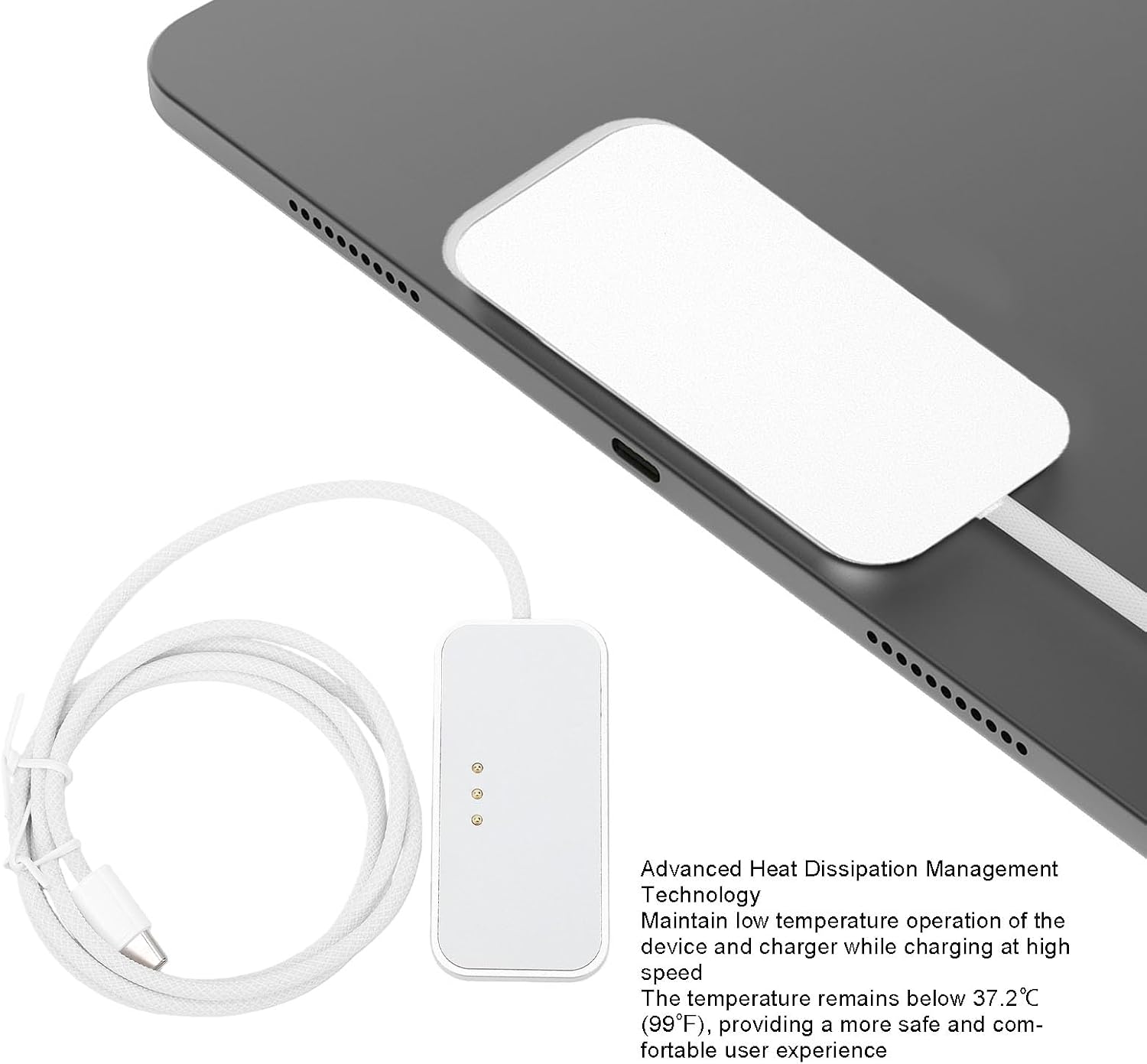 Tablet Wireless Charger Pad, 35W Fast Charging Station with 1 Meter Cable, Slim Aluminum Alloy Design, Magnetic Charging Pad for 13 Inch Tablets