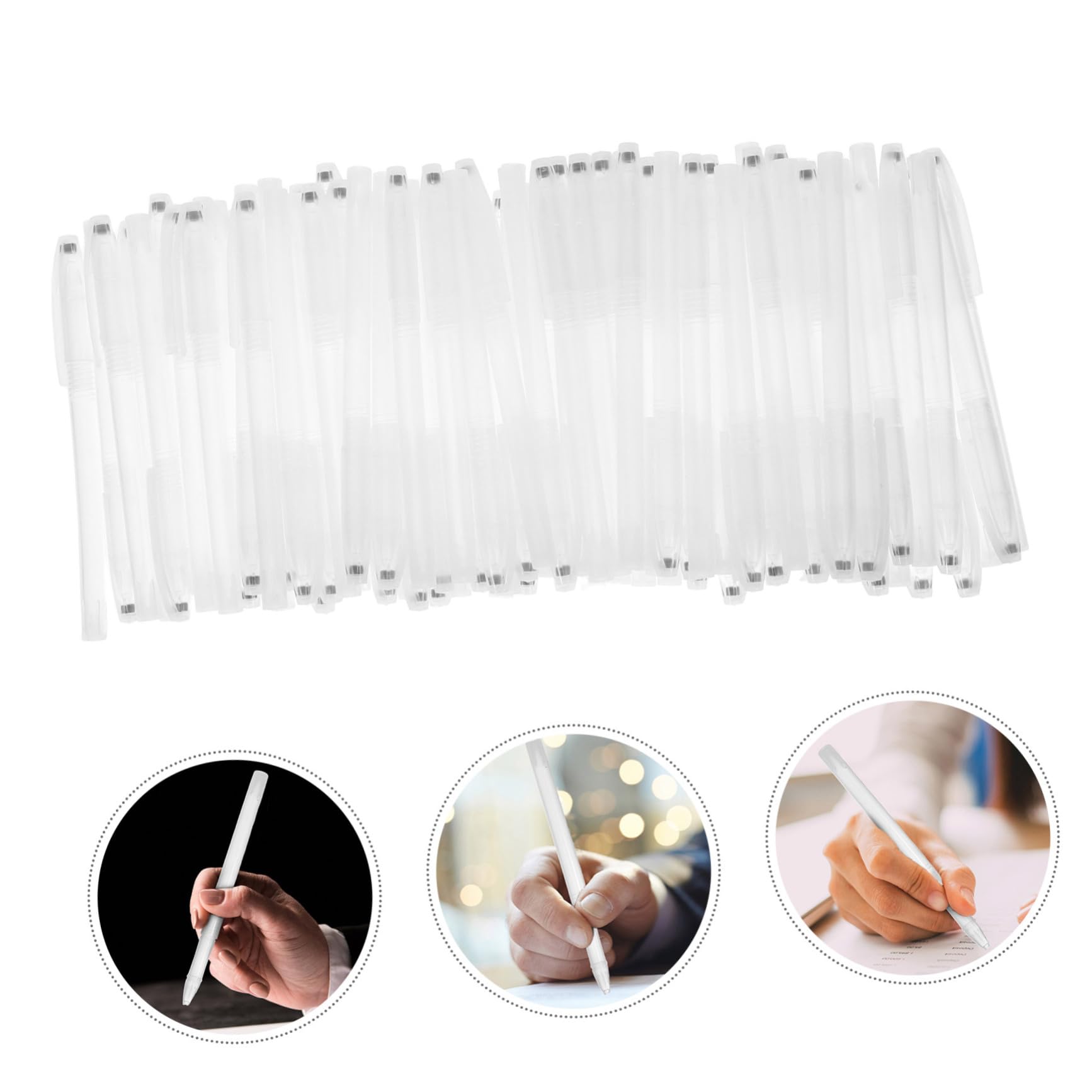 jojofuny 200 Piezas Portalápices Transparentes Ensamblados Estuches Vacíos para Bolígrafos Material Escolar Práctico para Oficina y Estudiantes