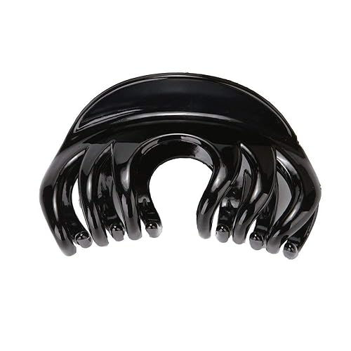 Miniatura 3 de Pinzas grandes de plástico para pulpo, pinza para el cabello, pinzas para el cabello para mujer (12 dientes: negro + marrón)