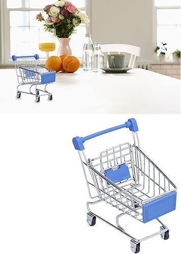 Miniatura 4 de Mini carrito de supermercado, carrito de compras, carrito de supermercado, mini carrito de compras, mini juguete de almacenamiento de supermercado,