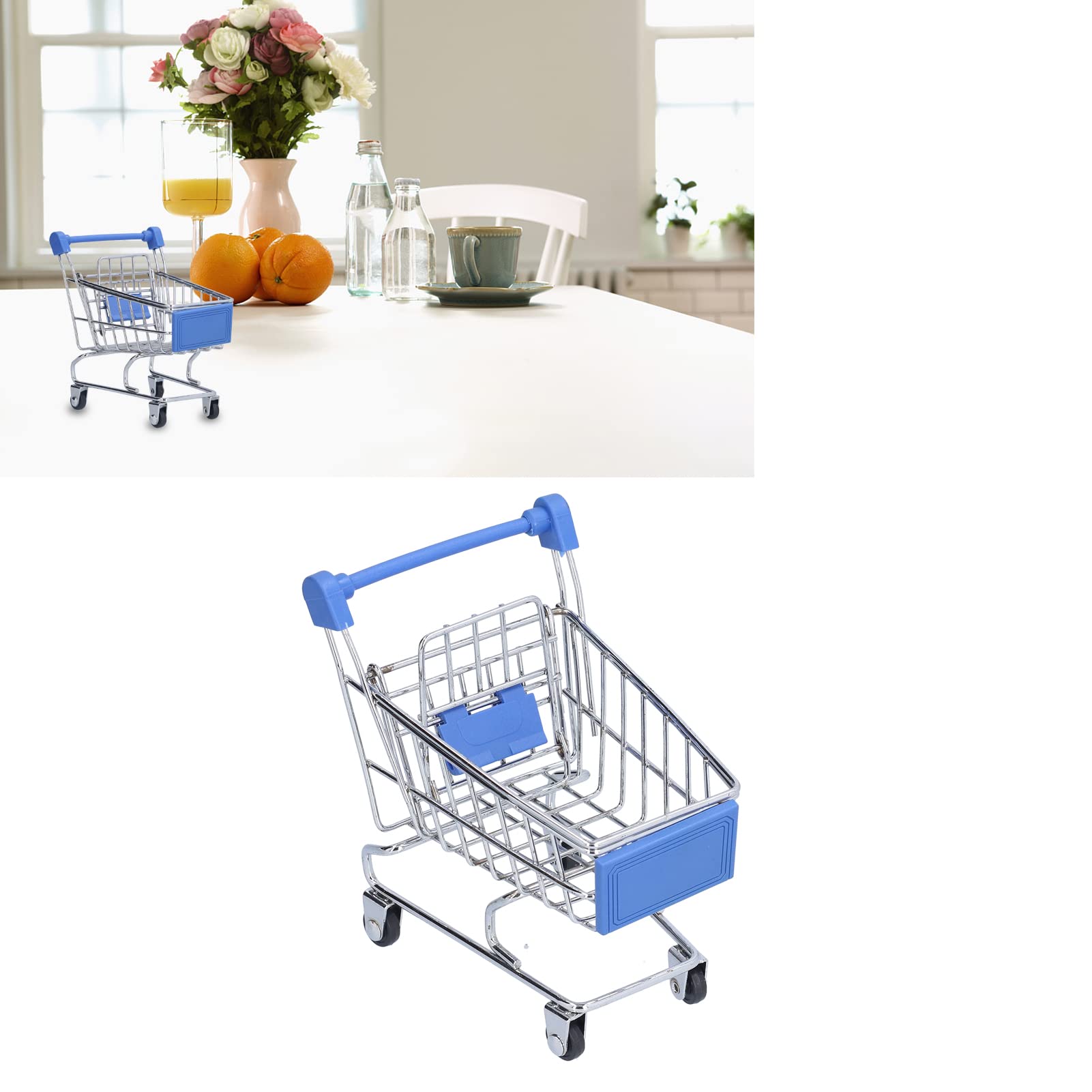 OVAQUIXI Mini Supermarket Hand Cart, Exquisite, Wide Application, Sturdy, Ideal Children and Family Friends - Image 4