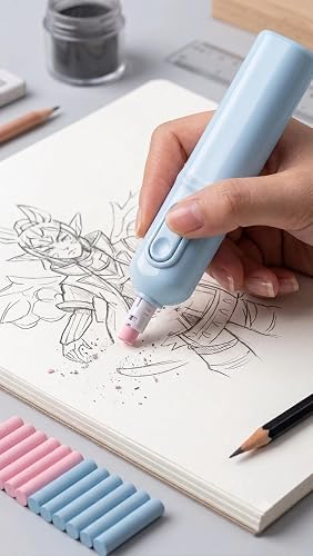 Eraser Battery Operated | Battery Operated, For Drawing & Sketching, Precision Tip, Architectural Drafting, 2 AAA Batteries