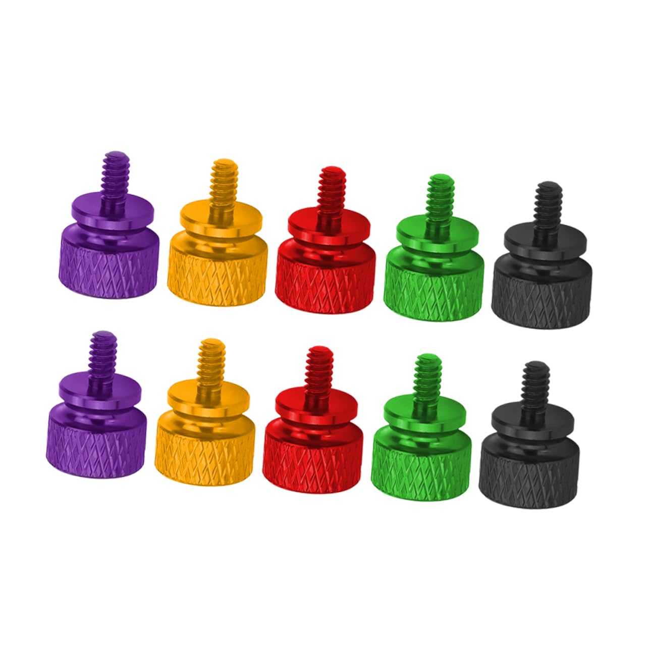 VILLCASE 10PCS Thumbscrew for Computer Case Aluminum Alloy Side Panel Fixing Screws Easy Installation Durable Computer Accessory