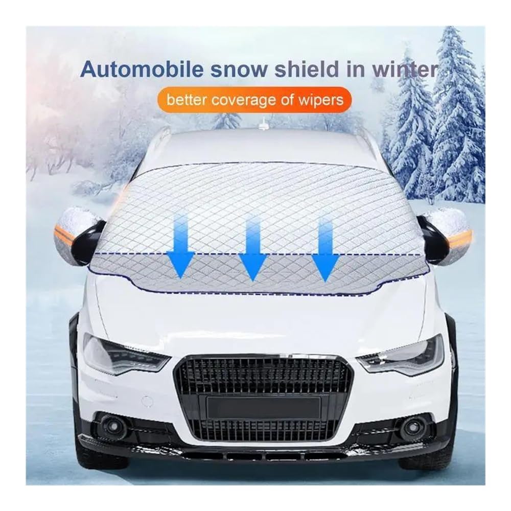 Housse de Protection pour Pare-Brise Couverture Pare-Brise Voiture Couverture Pare-Brise d'hiver Universelle Couverture Complète Neige pour SUV Voiture Van Camion MPV Protection Pare Brise Hiver