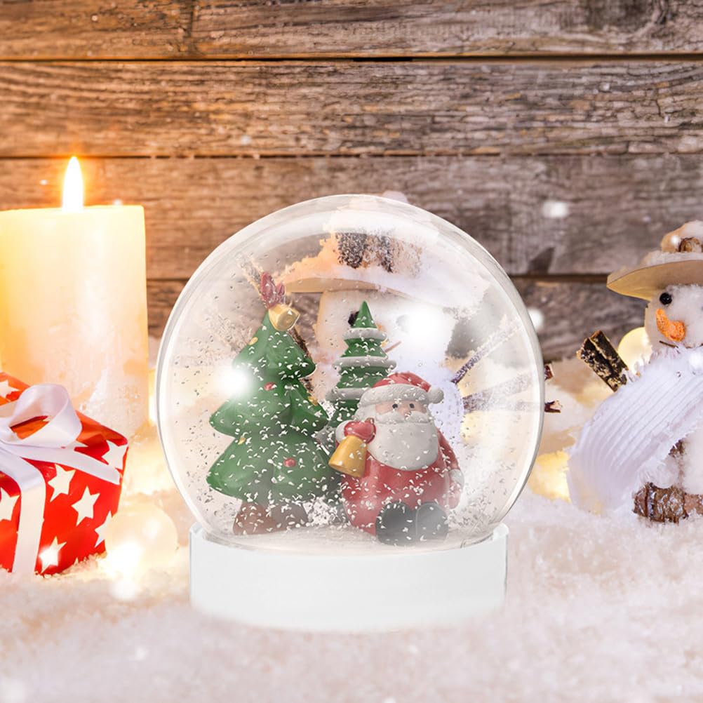 Homoyoyo 60 Bolas de Nieve para Hacer Tú Mismo, de Plástico Rellenables de 150 Ml con Tapa de Rosca para Decoración de Navidad, Cumpleaños, San Valentín, Fiestas, 2,9 X 2,6 Pulgadas
