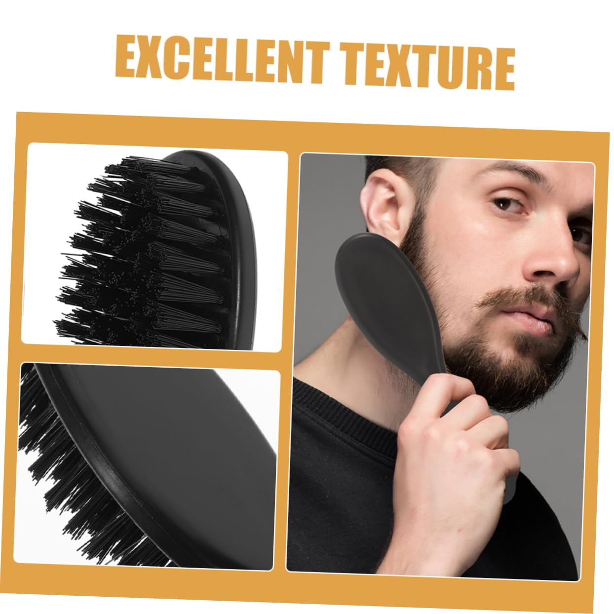 Healeved Barber Beard Brush Set 8pcs Men's Grooming Brush Boar Bristle Face Cleaning Tool