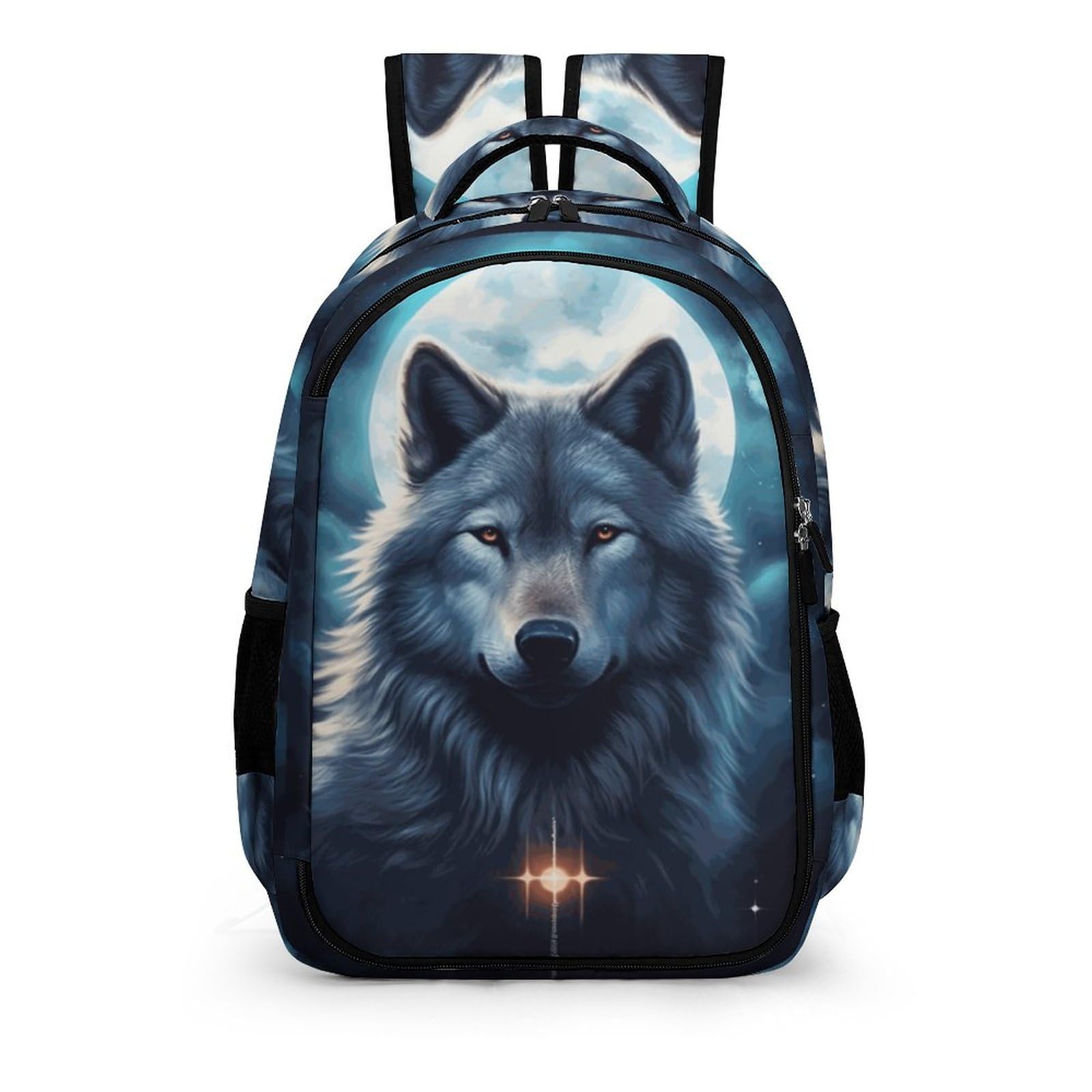 Rucksack Herren Tier Wolf Schulrucksack, Laptop-Rucksack Für Jungen Mädchen Für Unisex College-Rucksack Daypack