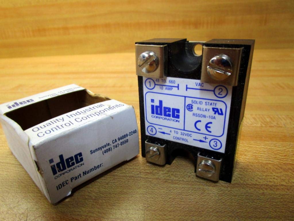 IDEC RSSDN-10A 10 AMP, 4-32 VDC, 48-660 VAC, Screw TERMINALS, Solid State Relay