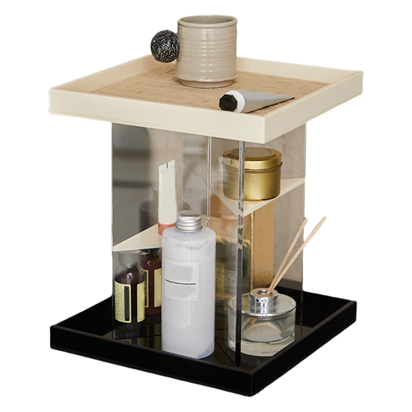 Yhplxyuus 360 Degree Rotating Acrylic Makeup Organizers for Efficient Storage and Easy Access in Bedroom or Bathroom Storage Neat and Tidying Makeup Display