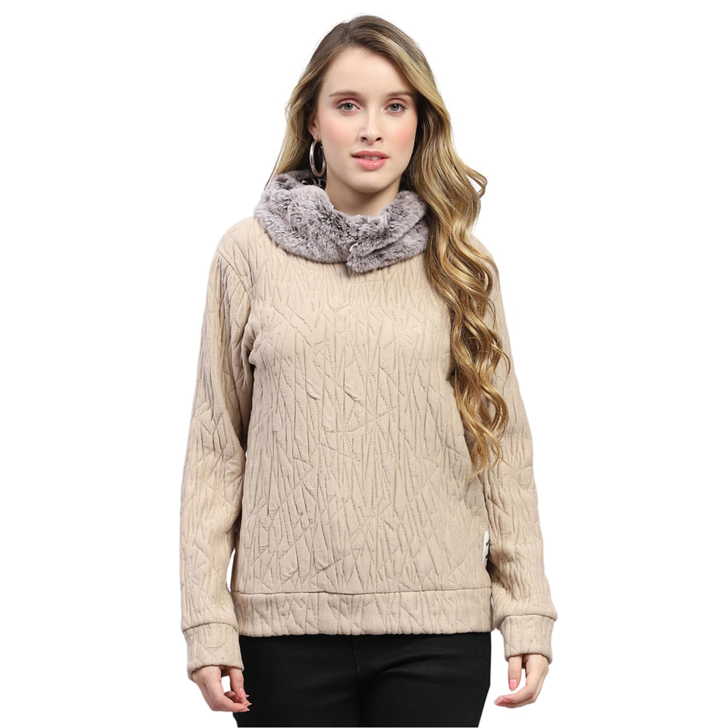 monte carlo Womens Self Design Round Neck Full Sleeve Sweatshirt (224067649)-picture-29