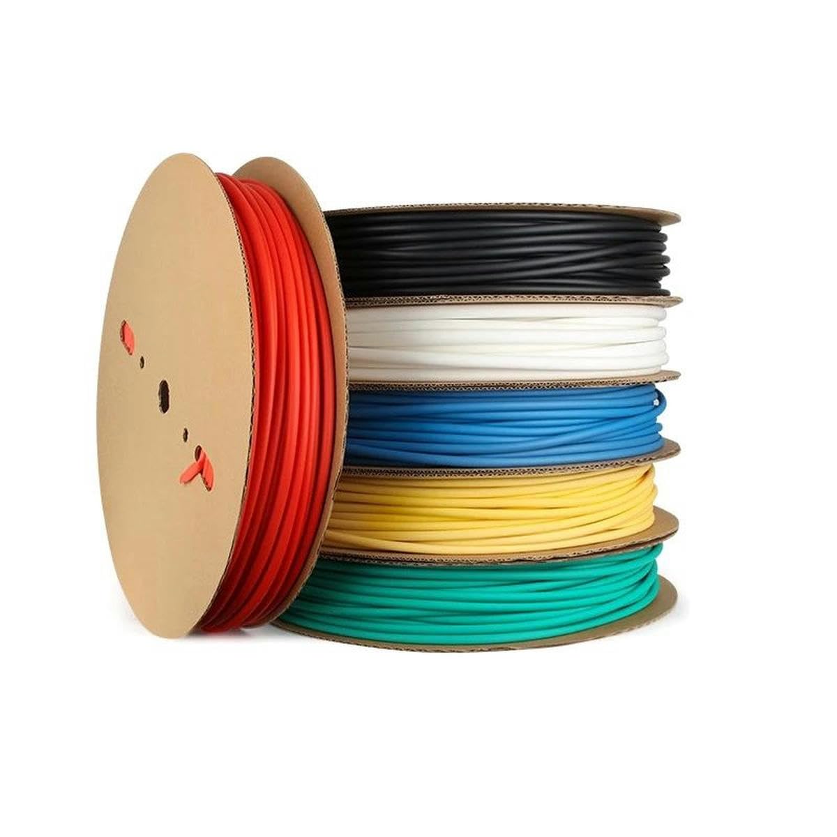 Tubo termorestringente rotondo diametro 1 1,5 2 2,5 3 3,5 4 5 6 8 10 12 14 16 18 20 22 mm lunghezza tubo termorestringente tubo termorestringente-nero-1,5 mm-100 m
