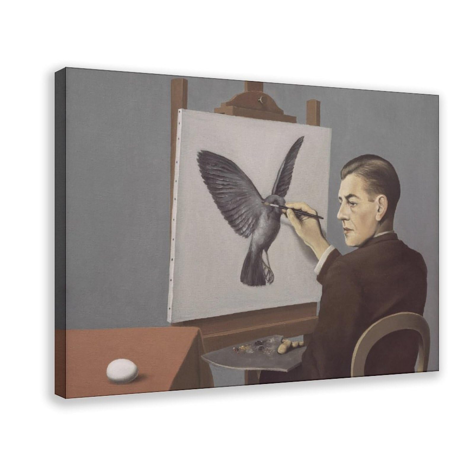 DFJyjFGJJ Clairvoyance by Rene Magritte Vintage Poster Realism Cubism Renaissance Surrealism Wall Decoration Poster Family Bar Restaurant Garage Cafe Art Sign Gift 16" L X 24" W