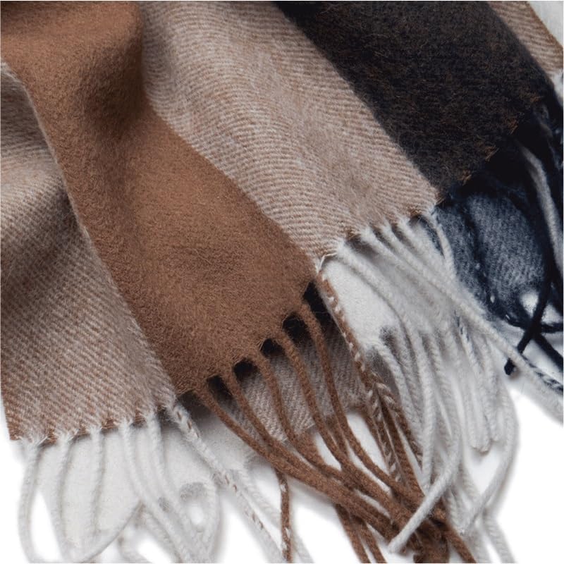 Autumn Winter Man Keep Warm Scarf Wool Grid Neckerchief Business Shawl