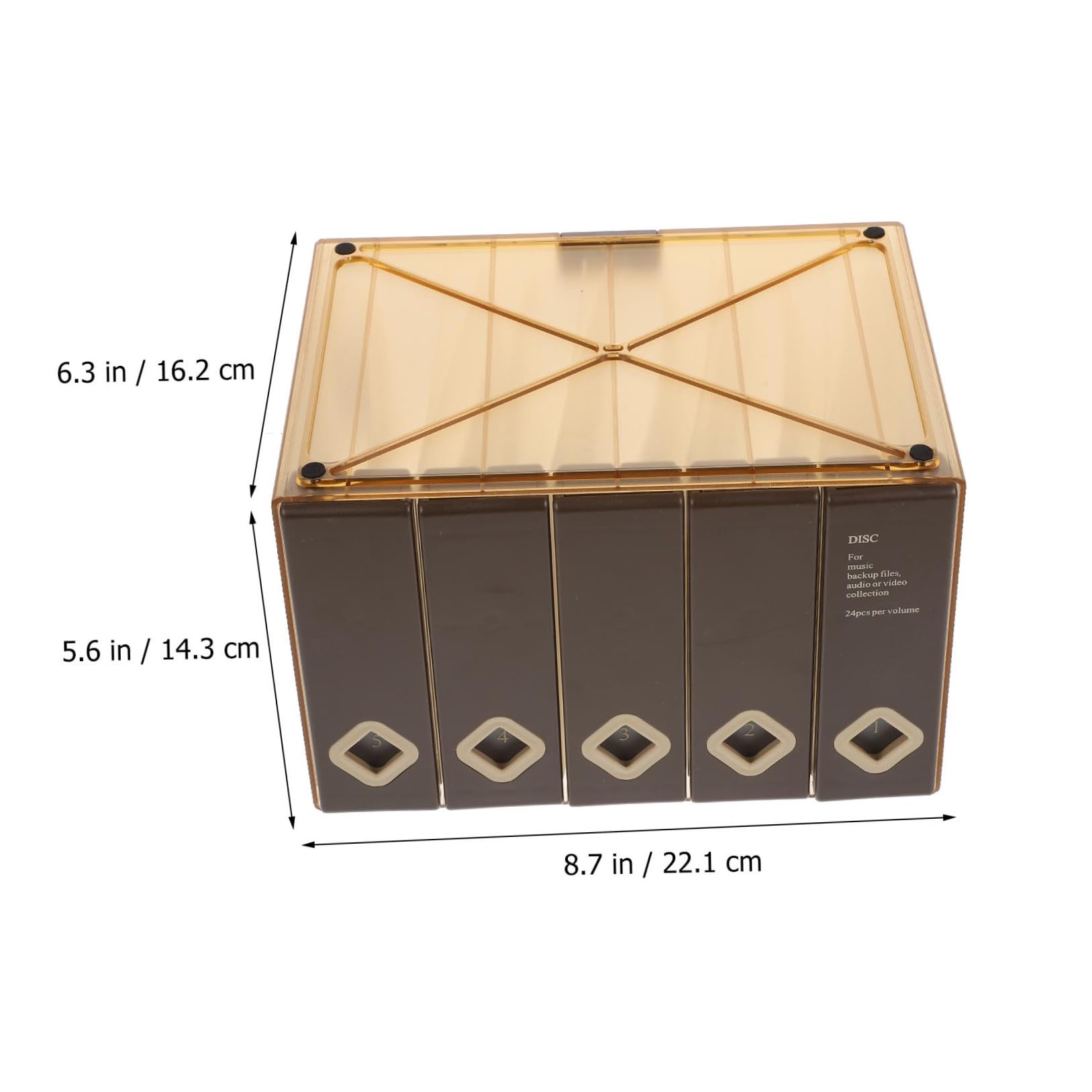 Cofanetto CD di capacità Custodia Disc Storage Case per Dischi Protezione da Polvere e Graffi Organizer Pratico e Elegante