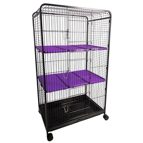 Gaiola Viveiro Forcevet Fauna Pet Luxo Black/Lilás Jel Plast